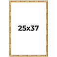 thumbnail image 1 of 25x37 Frame Gold Bamboo Solid Wood Picture Frame | 1 Inch Moulding Width | Interior Frame Depth, 1 of 8