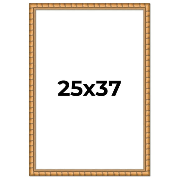 25x37 Frame Gold Real Wood Picture Frame Width 1.5 inches | Interior Frame Depth 0.5 inches |