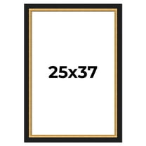 25x37 Frame Gold Real Wood Picture Frame Width 2.25 Inches | Interior Frame Depth 0.5 Inches |