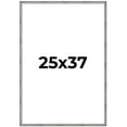 thumbnail image 1 of 25x37 Frame Silver Grey Distressed Solid Wood Picture Frame | 0.75 Inch Moulding Width | Interior, 1 of 8
