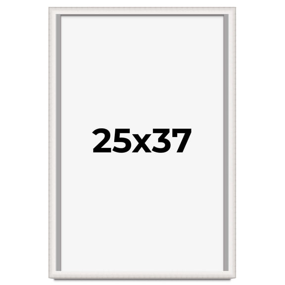 25x37 Shadow Box Silver Brushed Striped Display Frame | 1.625 Inches Deep | 1 Inch Moulding Width |