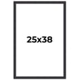 thumbnail image 1 of 25x38 Frame Black Real Wood Picture Frame Width 1.25 Inches | Interior Frame Depth 0.5 Inches |, 1 of 8
