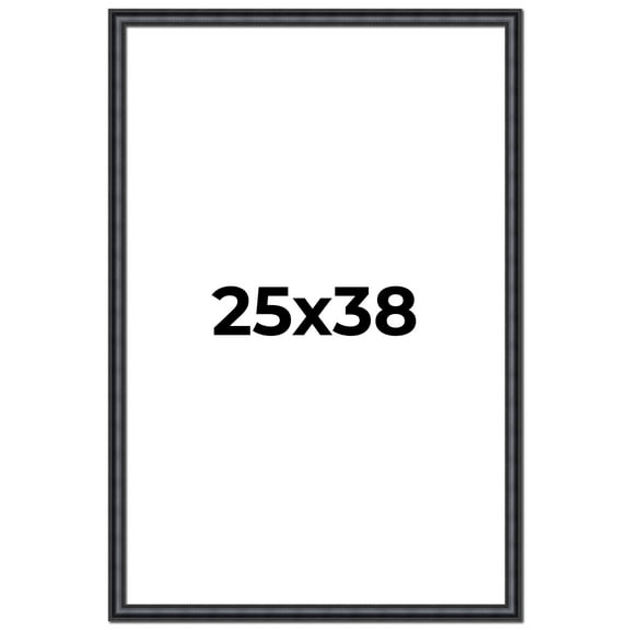 25x38 Frame Black Real Wood Picture Frame Width 1.25 inches | Interior Frame Depth 0.5 inches |