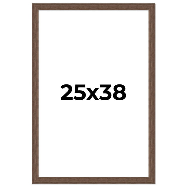 25x38 Frame Brown Distressed Barnwood Picture Frame | Rustic Farmhouse Photo Frame Includes UV