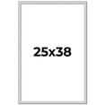 thumbnail image 1 of 25x38 Frame Silver Inner Slope Bevel Picture Frame | 1 Inch Moulding Width | 0.75 Inch Rabbet Depth, 1 of 8