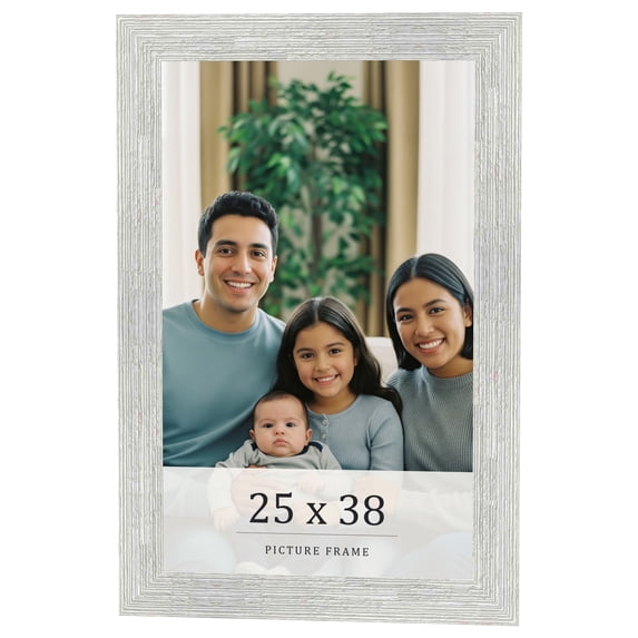25x38 Frame White Real Wood Picture Frame Width 1.5 inches | Interior Frame Depth 0.5 inches | Barn
