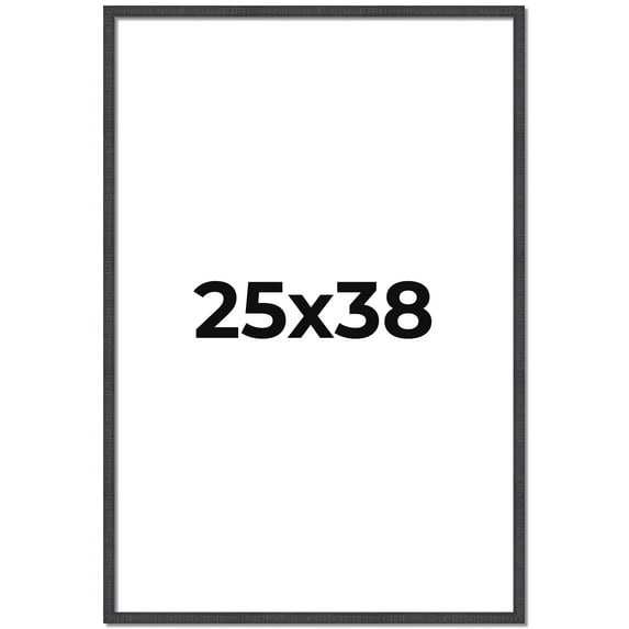 25x38 Rustic Brown Real Wood Picture Frame Width 0.75 inches | Interior Frame Depth 0.5 inches |