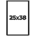 thumbnail image 1 of 25x38 Shadow Box Frame Black | 1 inches Deep Real Wood Contemporary Shadowbox Display Frame | UV, 1 of 8