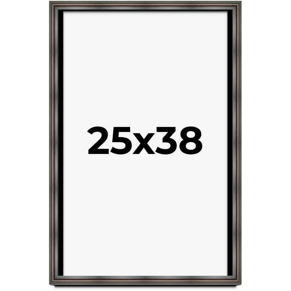 25x38 Shadow Box Frame Brown Cherry | 2.625 Inches Deep Pine Wood Traditional Shadowbox Display
