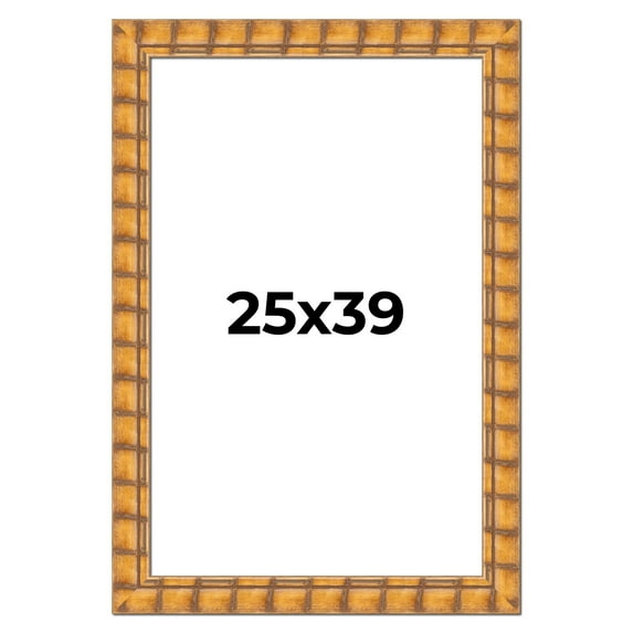 25x39 Frame Beige Real Wood Picture Frame Width 3 inches | Interior Frame Depth 0.5 inches |