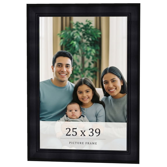25x39 Frame Black Passaggi Solid Wood Picture Frame Width 1.5 Inches | Interior Depth 0.5 Inches |