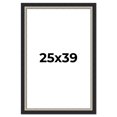 thumbnail image 1 of 25x39 Frame Black Real Wood Picture Frame Width 2.25 Inches | Interior Frame Depth 0.5 Inches |, 1 of 8