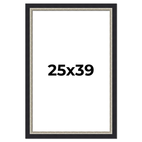 25x39 Frame Black Real Wood Picture Frame Width 2.25 Inches | Interior Frame Depth 0.5 Inches |