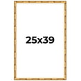 thumbnail image 1 of 25x39 Frame Gold Bamboo Solid Wood Picture Frame | 1 Inch Moulding Width | Interior Frame Depth, 1 of 8