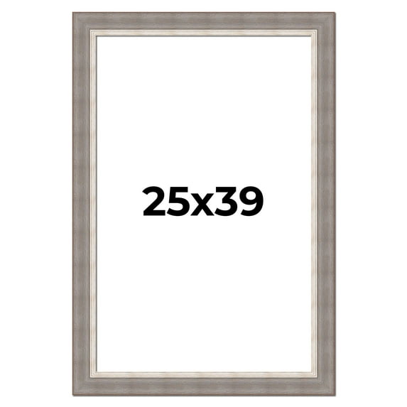 25x39 Frame Grey Real Wood Picture Frame Width 2.75 Inches | Interior Frame Depth 0.5 Inches |