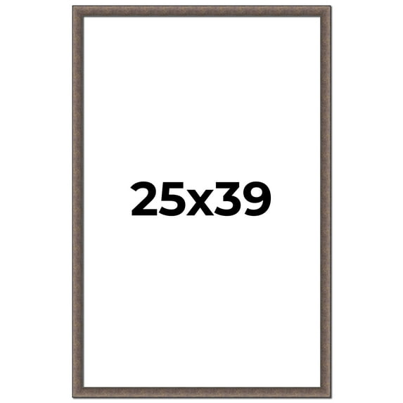 25x39 Frame Silver Real Wood Picture Frame Width 1.25 Inches | Interior Frame Depth 0.5 Inches |
