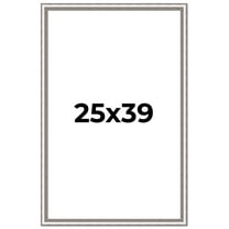 25x39 Frame Silver Real Wood Picture Frame Width 1.25 Inches | Interior Frame Depth 0.5 Inches |