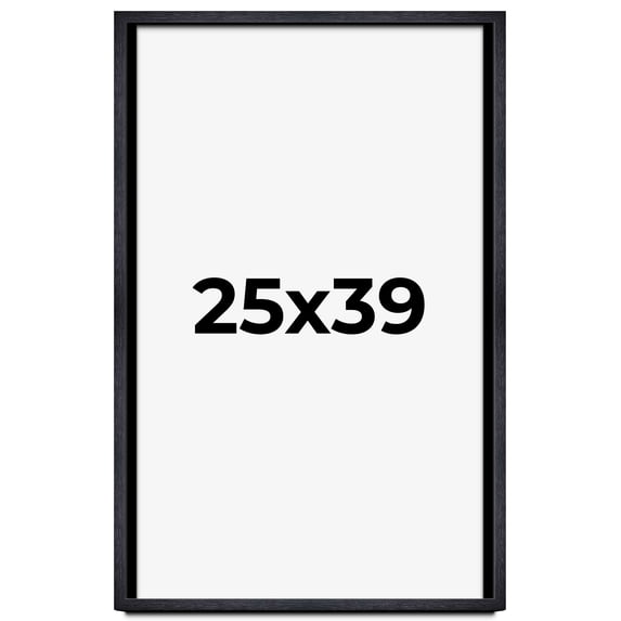 25x39 Shadow Box Frame Black | 1 Inches Deep Real Wood Farmhouse Shadowbox Display Frame | UV