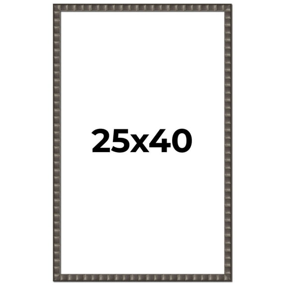 25x40 Frame Black Brown Chestnut Mosaic Solid Wood Picture Frame | 1.125 Inch Moulding Width |