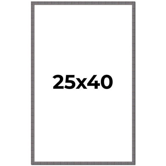 25x40 Frame Blue Kingsley Pewter Solid Wood Picture Frame Width 0.75 Inches |Interior Depth 0.5