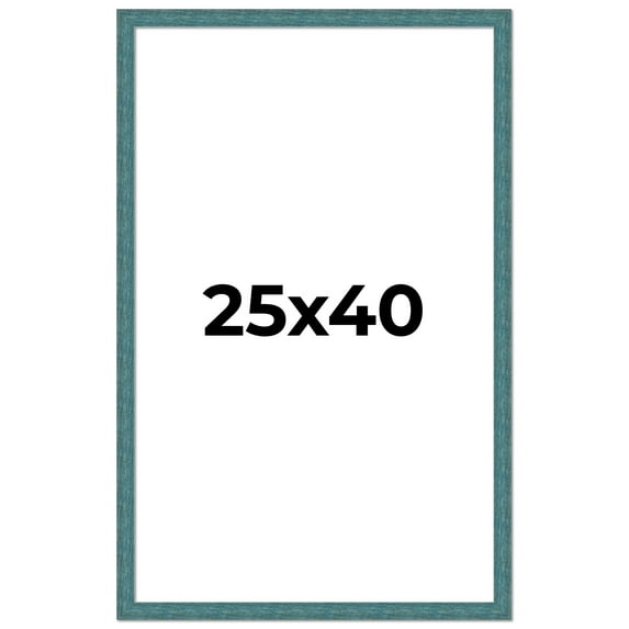 25x40 Frame Blue Rustic Barnwood Solid Wood Picture Frame Width 1.25 Inches | Interior Depth 0.5