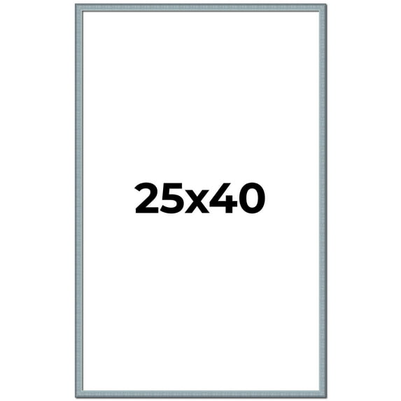25x40 Frame Blue Scuffed Farm Board Solid Wood Picture Frame Width 0.75 Inches | Interior Depth 0.5