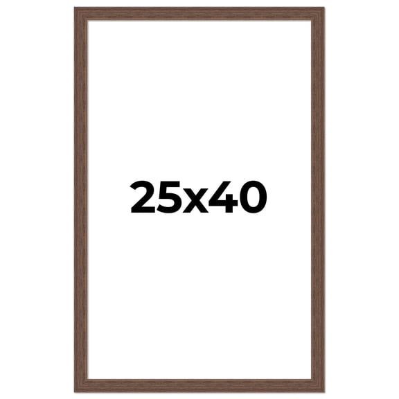 25x40 Frame Brown Distressed Barnwood Picture Frame | Rustic Farmhouse Photo Frame Includes UV