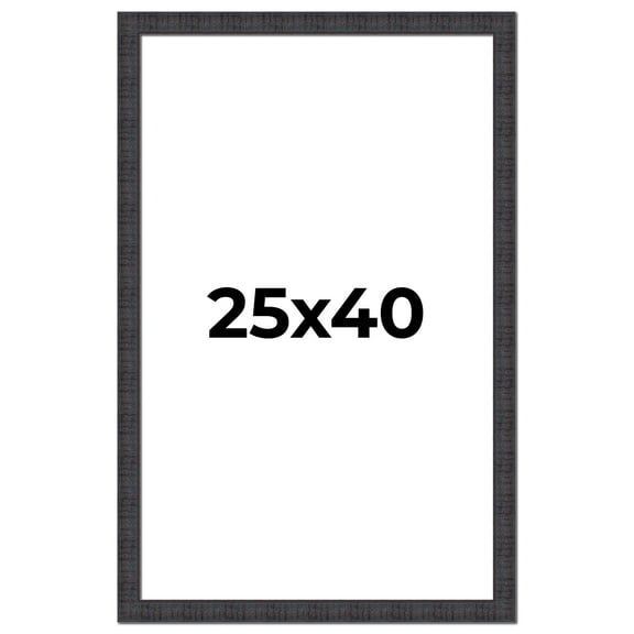 25x40 Frame Brown Rustic Solid Wood Picture Frame 1.5 Inches Wide | Interior Frame Depth 0.5 Inches