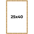 thumbnail image 1 of 25x40 Frame Gold Bamboo Solid Wood Picture Frame | 1 Inch Moulding Width | Interior Frame Depth, 1 of 8