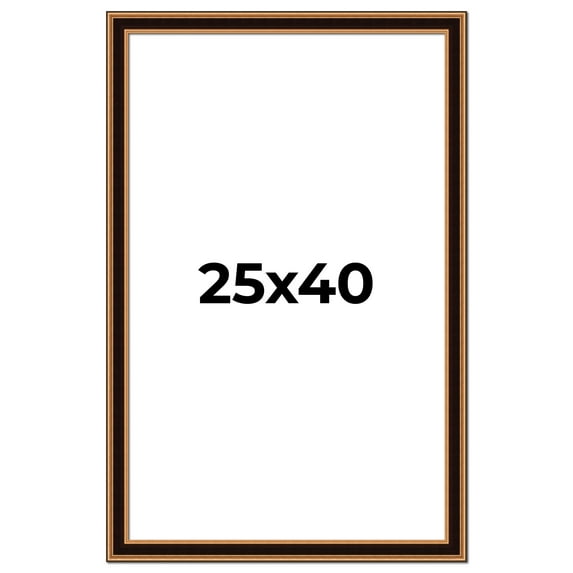 25x40 Frame Gold Brown Plein Air Vintage Solid Wood Picture Frame | 1.75 Inches Moulding Width |