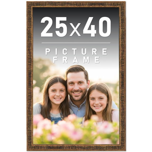 25x40 Frame Gold Picture Frame - Complete Modern Photo Frame Includes UV Acrylic Shatter Guard