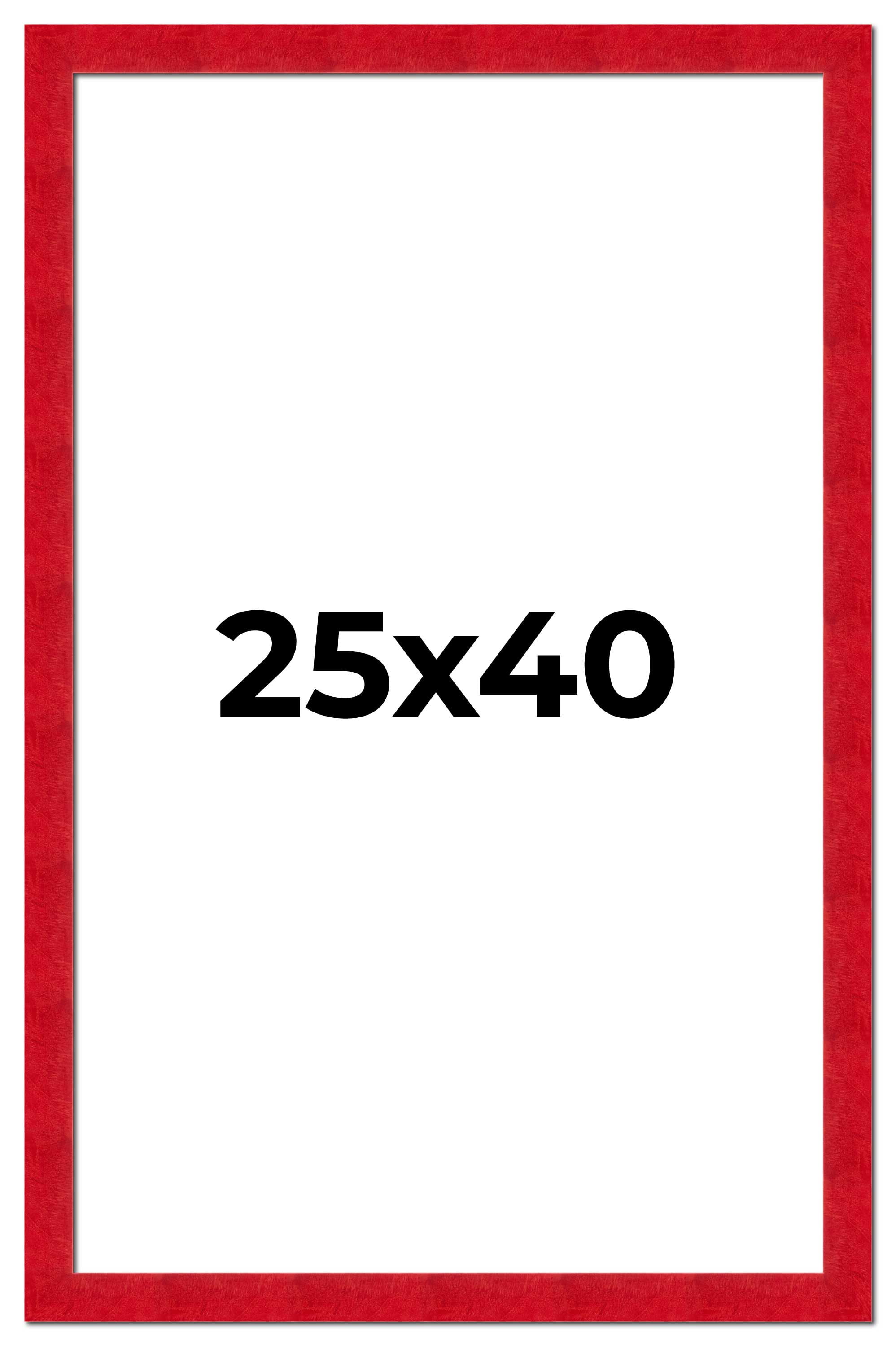 25x40 Frame Red Burl Solid Wood Picture Frame Width 1.75 Inches ...