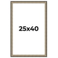 thumbnail image 1 of 25x40 Frame Silver Real Wood Picture Frame Width 1.75 Inches | Interior Frame Depth 0.5 Inches |, 1 of 8