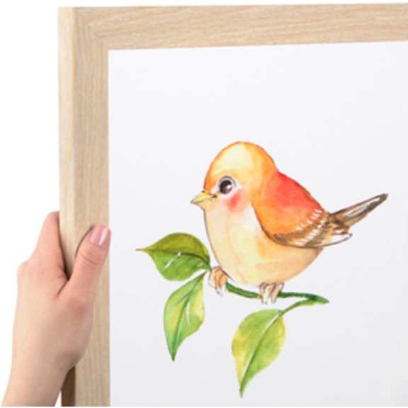 25x40 Inch Brown Picture Frame, This 1.25 Inch Custom Poster Frame is Natural Oak - Comes with Economy Acrylic and Corrugated Backing