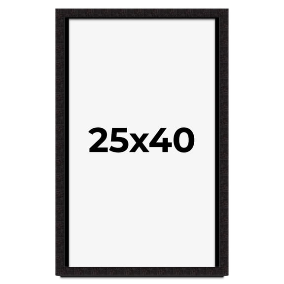 25x40 Shadow Box Black Solid Wood Display Picture Frame | 1 Inch Rabbet Depth | | 1.375 Inch