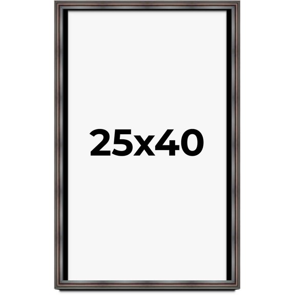 25x40 Shadow Box Frame Brown Cherry | 2.625 Inches Deep Pine Wood Traditional Shadowbox Display