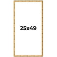 thumbnail image 1 of 25x49 Frame Gold Bamboo Picture Frame - Complete Modern Photo Frame Includes UV Acrylic Shatter, 1 of 8
