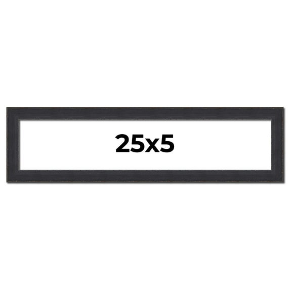 25x5 Frame Black Real Wood Picture Frame Width 1.25 Inches | Interior Frame Depth 0.5 Inches |