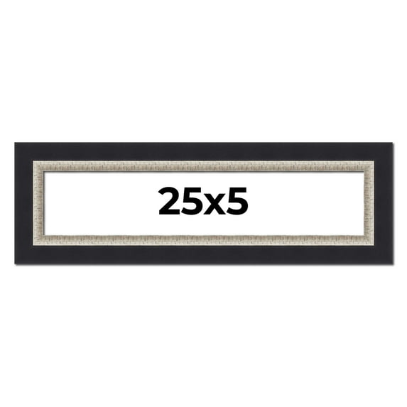 25x5 IN Frame Black Real Wood Picture Frame Width 2.25 Inches | Interior Frame Depth 0.5 Inches |
