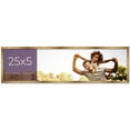 thumbnail image 1 of 25x5 IN Frame Gold Bronze Solid Wood Picture Frame Width 0.75 Inches | Interior Frame Depth 0.5, 1 of 8