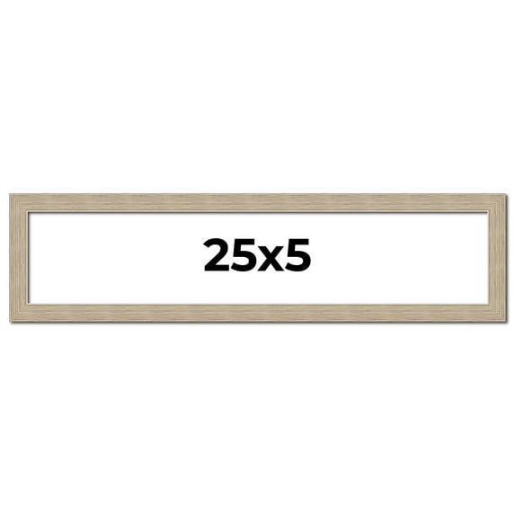 25x5 IN Frame Grey Solid Wood Picture Frame Width 1 Inches | Interior Frame Depth 0.5 Inches |