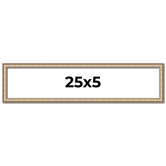 25x5 IN Frame Silver Real Wood Picture Frame Width 0.75 Inches | Interior Frame Depth 0.5 Inches |