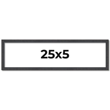 25x5 Rustic Brown Real Wood Picture Frame Width 0.75 inches | Interior Frame Depth 0.5 inches |