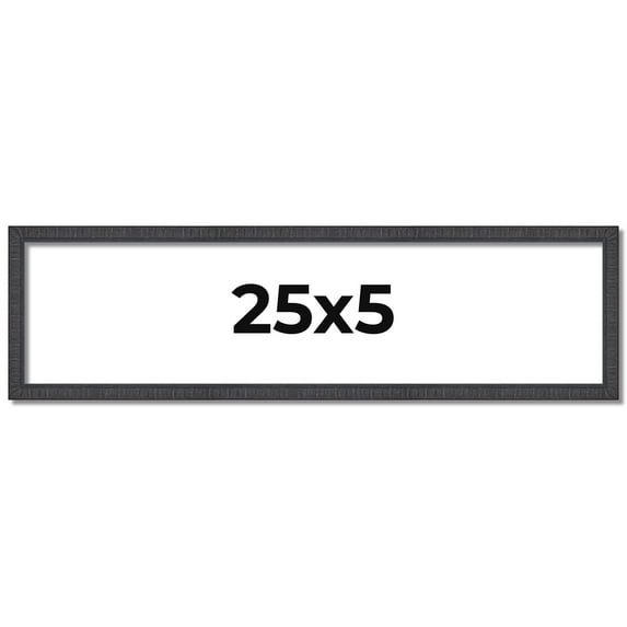 25x5 Rustic Brown Real Wood Picture Frame Width 0.75 inches | Interior Frame Depth 0.5 inches |