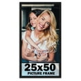 25x50 Frame Black Solid Wood Picture Frame | 0.75 Inch Moulding Width ...