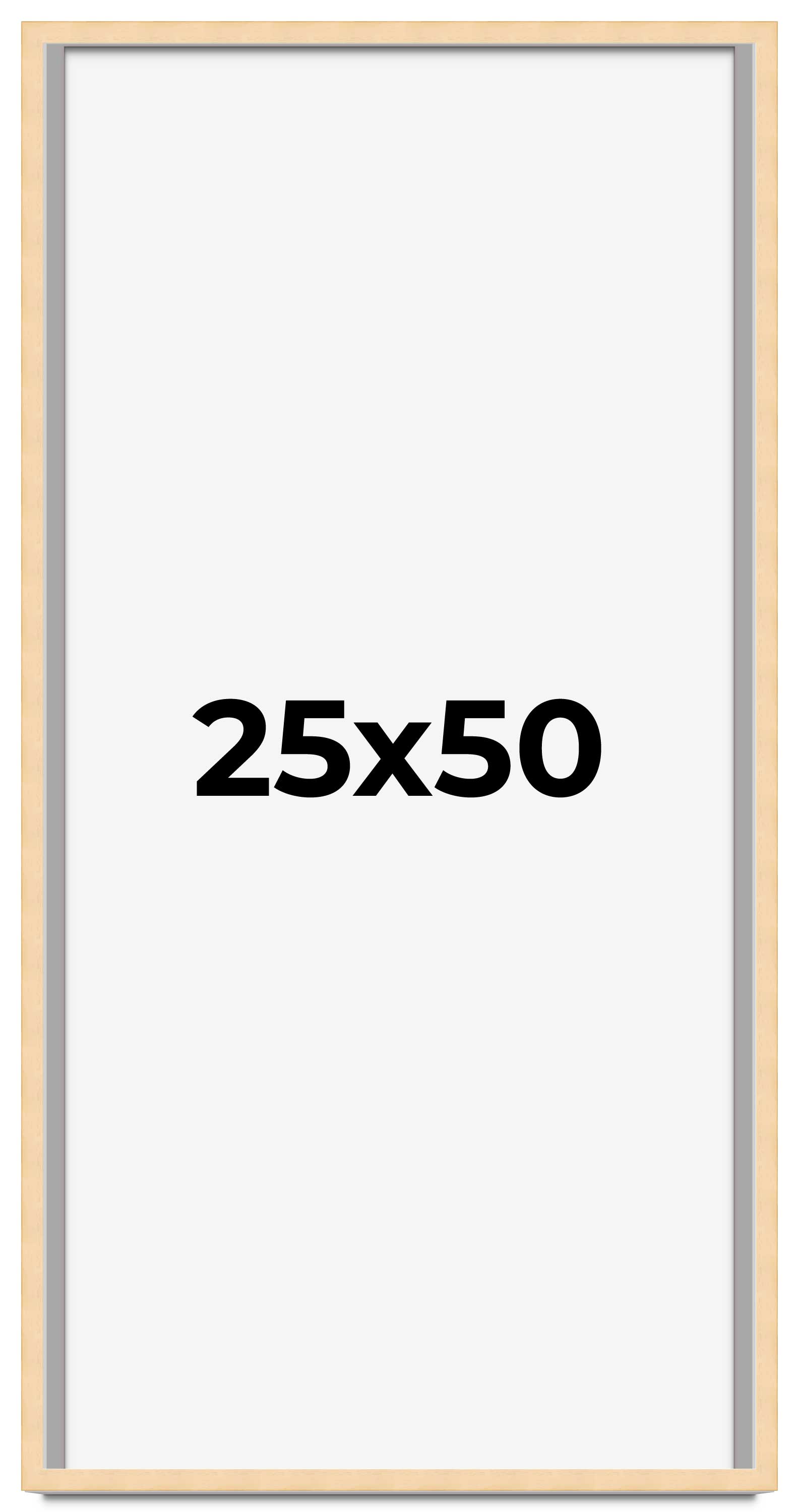 25x50 Frame Natural Wood Picture Frame | 0.75 Inch Moulding Width ...
