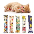 thumbnail image 1 of 25x6cm Crinkly Cat Chew Pillow Toy – Multicolor Polyester Kicker for Scratching, Biting & Cuddling – Built-In Crinkle Paper, Anxiety Relief, Durable & Easy to Clean, 1 of 6