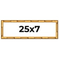 thumbnail image 1 of 25x7 Frame Gold Bamboo Solid Wood Picture Frame | 1 Inch Moulding Width | Interior Frame Depth 0.75, 1 of 8