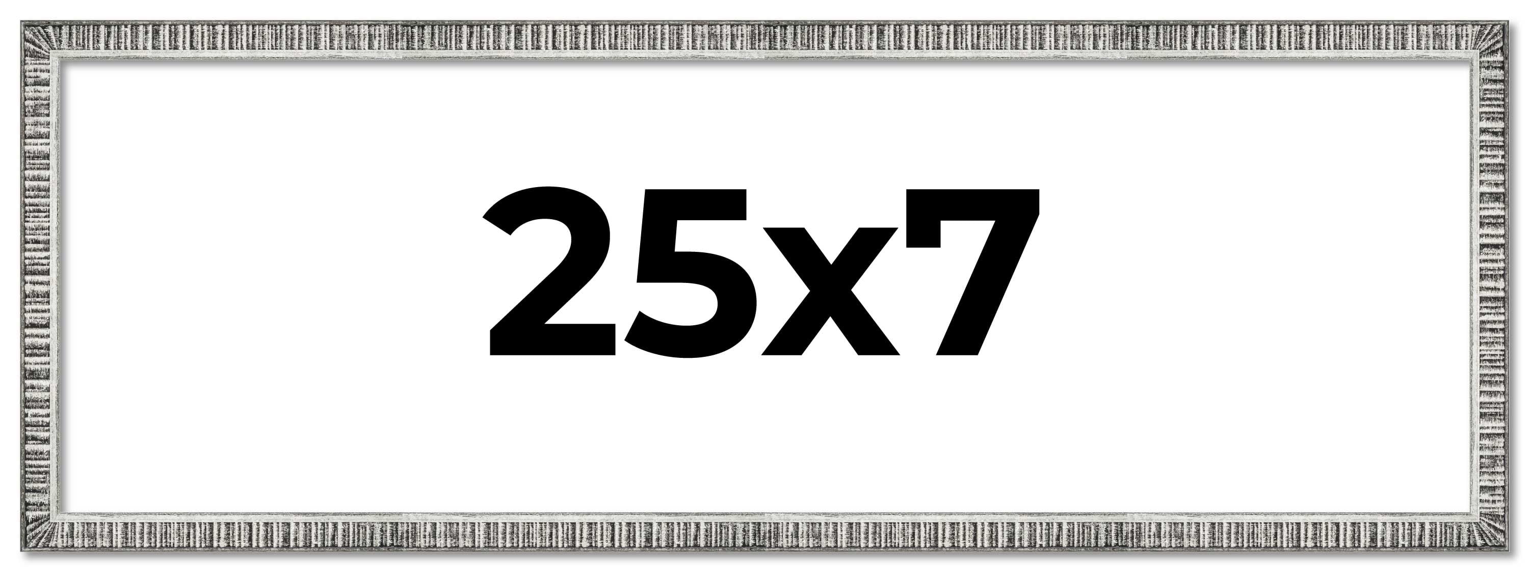 25x7 Frame Silver Picture Frame - Complete Modern Photo Frame Includes ...