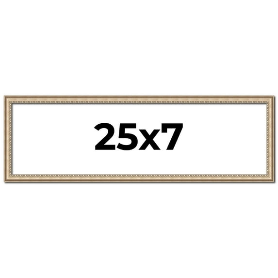 25x7 Frame Silver Real Wood Picture Frame Width 0.75 Inches | Interior Frame Depth 0.5 Inches |